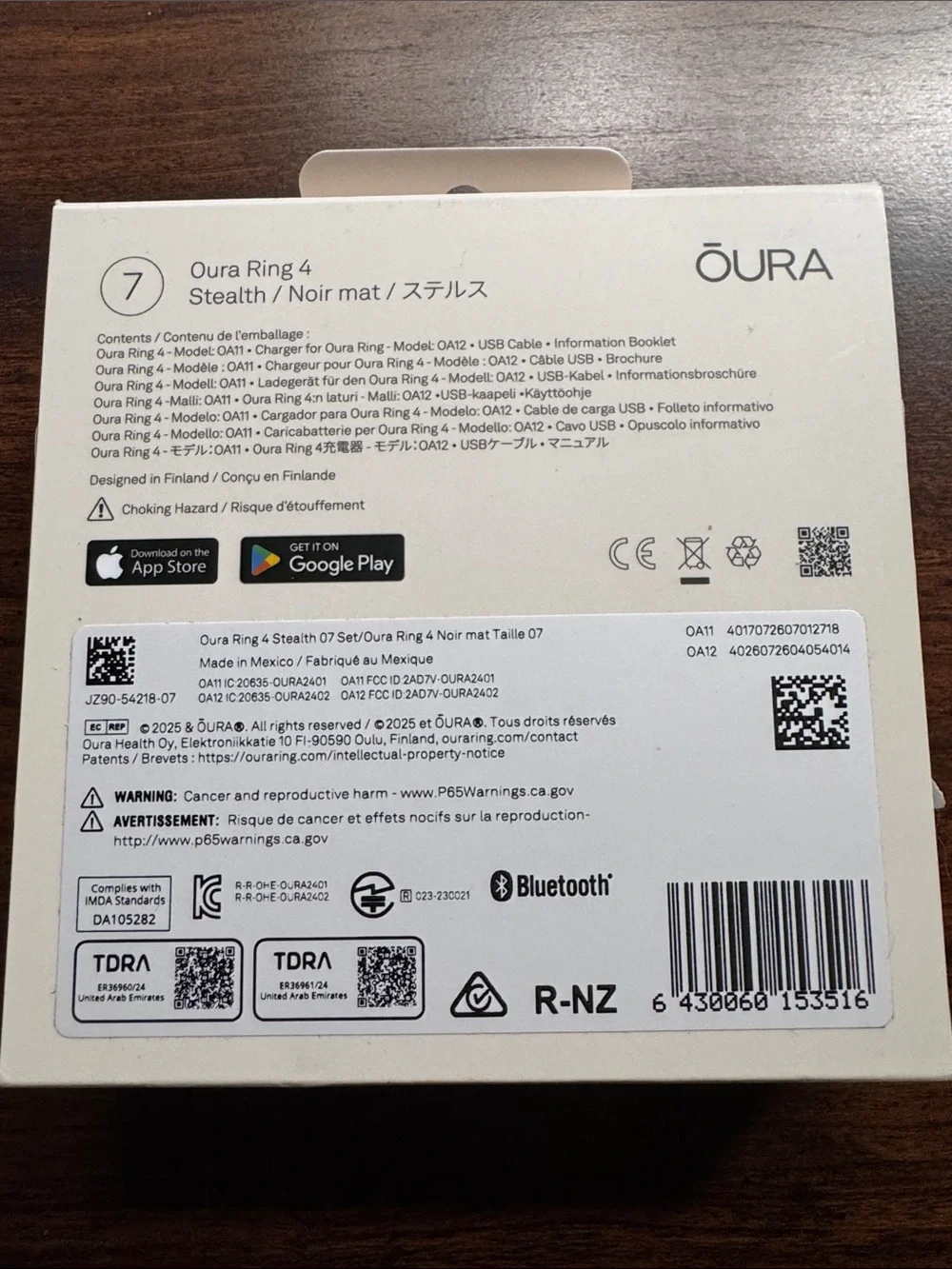 Oura Ring 4 Smart Health Ring - Black
